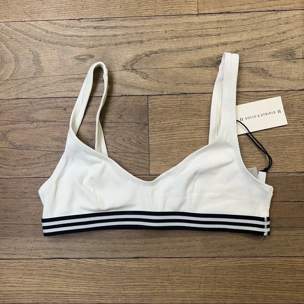 NWT Solid & Striped Katie Bikini Top